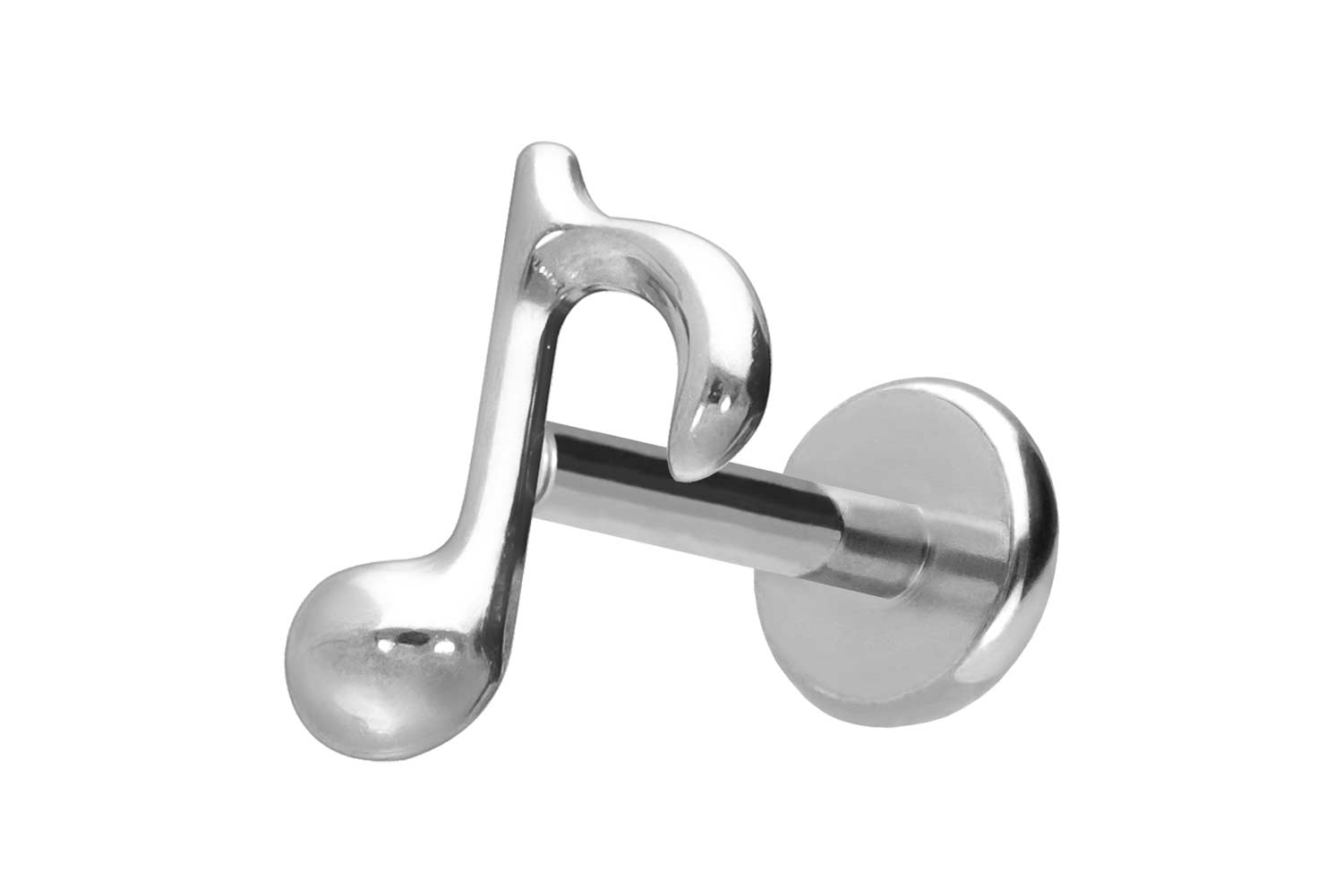 Titan Labret Piercing mit Push Fit ACHTELNOTE